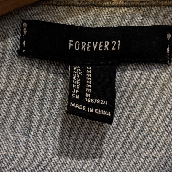 Cropped Distressed Denim Jacket - Picture 3 of 4